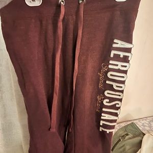 (TWO)AEROPOSTALE FIT & FLARE SWEAT PANTS, 2 pairs! Size small and medium